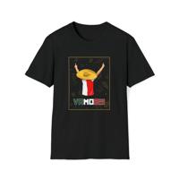 T-shirt regular zwart - VAMOS!!! - logo voor groot
