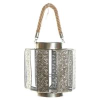 Kroonkandelaar DKD Home Decor 21 x 21 x 23 cm Zilverkleurig Metaal Touw Arabisch