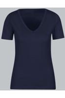TRIGEMA Slim Fit Dames T-shirt Marine, Effen - thumbnail
