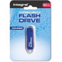 Integral INFD64GBCOU USB flash drive 64 GB USB Type-A 2.0 Blauw, Zilver