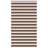 VidaXL Zebra rolgordijn 120x200 cm stofbreedte 115,9cm polyester bruin