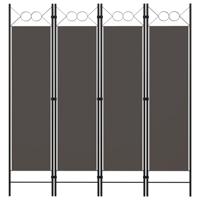 Kamerscherm met 4 panelen 160x180 cm antraciet