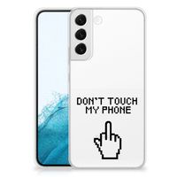 Samsung Galaxy S22 Plus Silicone-hoesje Finger Don't Touch My Phone - thumbnail