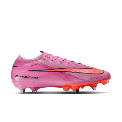 Nike Zoom Mercurial Vapor 16 Elite IJzeren-Nop Voetbalschoenen (SG) Roze Felrood Lichtblauw