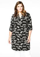 Yoek Tuniek met knoopjes | Zwart | Maat 38/40