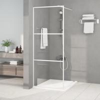 Inloopdouchewand 80x195 cm transparant ESG-glas wit