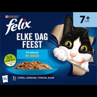 FELIX® Elke Dag Feest Senior Vis Selectie in Gelei Kattenvoer 12x85g bij Jumbo