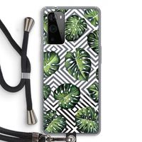 Geometrische jungle: OnePlus 9 Pro Transparant Hoesje met koord