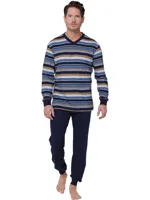 Pastunette Heren katoenen pyjama met lange mouwen - Navy Nights