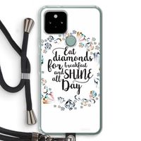 Diamonds: Pixel 5 Transparant Hoesje met koord