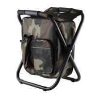 Buiten Portable Folding Camping stoel licht vissen strand stoel RVS pijp Klapstoel met IJszak (Camouflage)