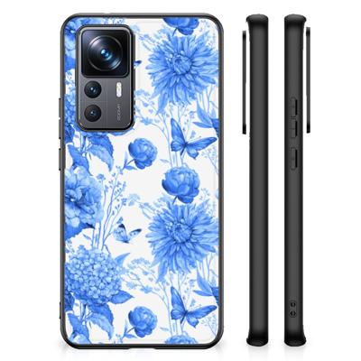 Bloemen Hoesje voor Xiaomi 12T | 12T Pro Flowers Blue Bloemen Hoesje voor Xiaomi 12T | 12T Pro Flowers Blue