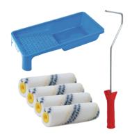 Sorex Verfrollers set - beugel - doseer verfbak - 4x anti spat rollers - 10cm breed - schilderen