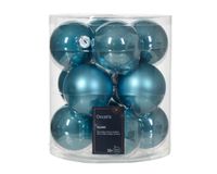 Kerstbal glas d8 cm sblw ass 12st kerst - Decoris