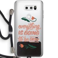Optimistic flower girl: LG V30 Transparant Hoesje met koord