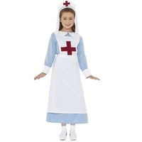 Ouderwets zuster kostuum voor meisjes 145-158 (10-12 jaar)  - - thumbnail