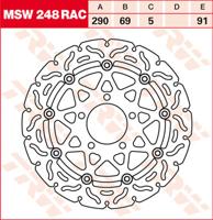 TRW Remschijf, remschijven voor de moto, MSW248RAC