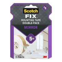 Dubbelzijdig plakband Scotch 5 kg 19 mm x 5 m Transparant Spiegels