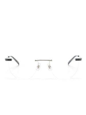 Dunhill lunettes de vue à monture géométrique - Argent