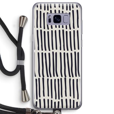 Moroccan stripes: Samsung Galaxy S8 Plus Transparant Hoesje met koord
