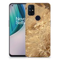 OnePlus Nord N10 5G TPU Siliconen Hoesje Marmer Creme - thumbnail