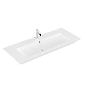 Villeroy & Boch Venticello Wastafel - 120x50cm - 1 kraangat - overloop - ceramic plus - wit 4104CLR1