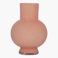 Hakbijl Glass Bloemenvaas Deborah - Zacht Roze- glas - D20 x H 26 cm?