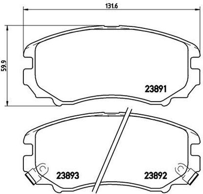 Remblokkenset, schijfrem BREMBO XTRA LINE P30018X