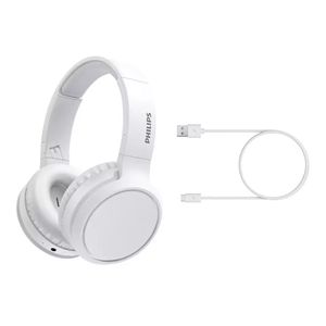 Philips 5000 series TAH5205WT/00 hoofdtelefoon/headset Hoofdtelefoons Hoofdband 3,5mm-connector USB Type-C Bluetooth Wit