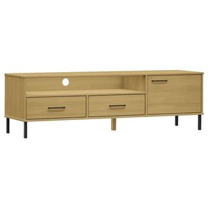 The Living Store OSLO TV-meubel - Houten televisiekast - 158 x 40 x 46.5 cm - Bruin