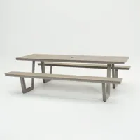 Vita Massa rechthoekige picknicktafel taupe XL