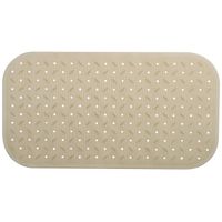 MSV Douche/bad anti-slip mat badkamer - rubber - beige - 36 x 65 cm - Badmatjes