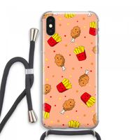 Chicken 'n Fries: iPhone XS Max Transparant Hoesje met koord