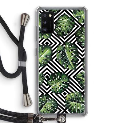Geometrische jungle: Samsung Galaxy A41 Transparant Hoesje met koord