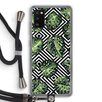 Geometrische jungle: Samsung Galaxy A41 Transparant Hoesje met koord