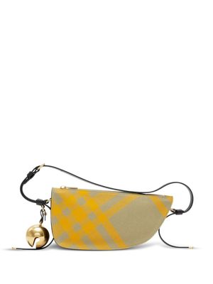 Burberry sac porté épaule Sling Shield à carreaux - Jaune