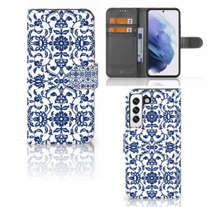 Samsung Galaxy S22 Hoesje Flower Blue