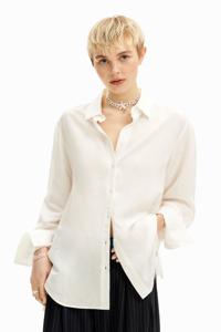 Oversized shirt macramé - WHITE - L/XL