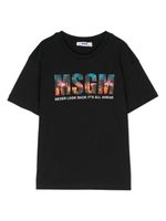 MSGM Kids t-shirt en coton à logo imprimé - Noir - thumbnail