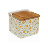 Zoutvaatje met deksel Versa CLIVIA Keramisch Dolomite 12,2 x 11,5 x 12,2 cm