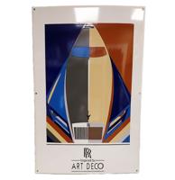 Rolls Royce Art Deco Emaille Bord - 70 x 46cm