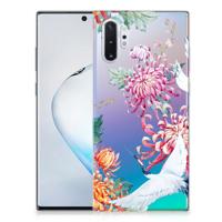 Samsung Galaxy Note 10 Plus | TPU Hoesje | Bird Flowers