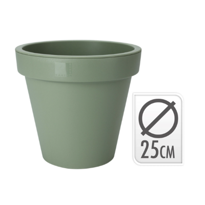 Bloempot ek rond 25cm groen - Nampook