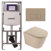QeramiQ Dely Toiletset - 36.3x51.7cm - diepspoel - rimless - Geberit UP320 inbouwreservoir - softclose toilet zitting - bedieningsplaat taupe - rechthoekige knoppen - mat beige SW1000764/SW1000770/0701131/SW1102379 QeramiQ Dely Toiletset - 36.3x51.7cm - diepspoel - rimless - Geberit UP320 inbouwreservoir - softclose toilet zitting - bedieningsplaat taupe - rechthoekige knoppen - mat beige SW1000764/SW1000770/0701131/SW1102379