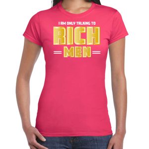 Foute party t-shirt voor dames - Gold digger - roze - carnaval/themafeest