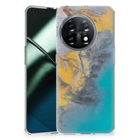 OnePlus 11 | TPU | Siliconen hoesje | Marble Blue Gold