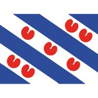 10x Friesland vlag stickers 7.5 x 10 cm   - - thumbnail