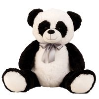 Panda beer knuffel van zachte pluche - 55 cm zittend/80 cm staand - thumbnail