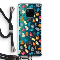Kleurrijke katten: Huawei Mate 20 Pro Transparant Hoesje met koord