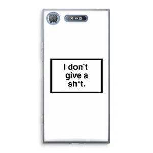 Don't give a shit: Sony Xperia XZ1 Transparant Hoesje